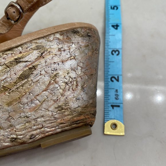 Porita, size 9, sling back women's shoes. Beige, sandal, wedge heel - Picture 5 of 11